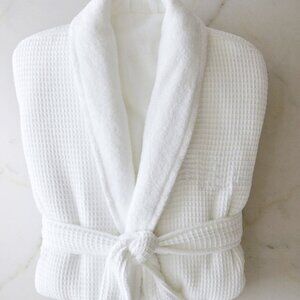 Pottery Barn Waffle Weave Resort Robe / White / Unisex Size: M